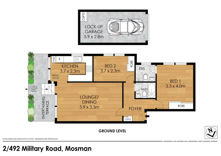 Floorplan of Homely apartment listing, 2/492 Military Road, Mosman NSW 2088