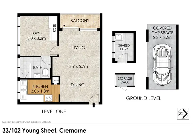 Floorplan of Homely apartment listing, 33/102 Young St, Cremorne NSW 2090