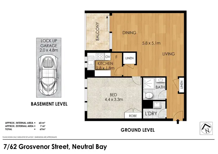 Floorplan of Homely apartment listing, 7/62-66 Grosvenor Street, Neutral Bay NSW 2089