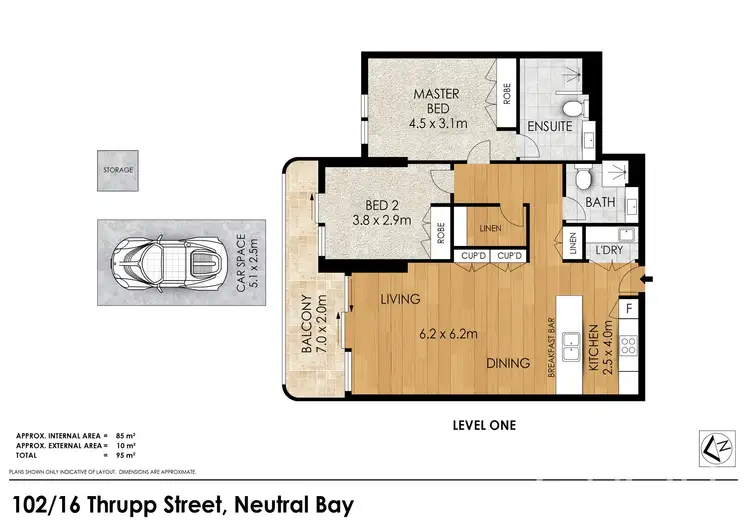 Floorplan of Homely apartment listing, 102/14 Thrupp St, Neutral Bay NSW 2089