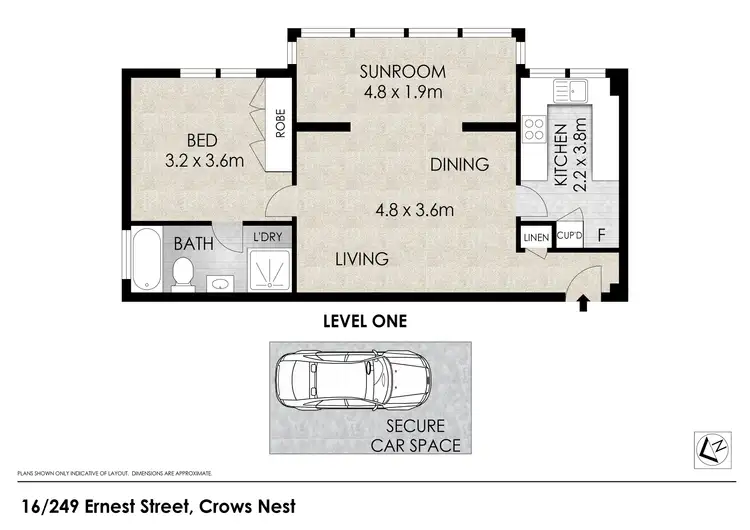 Floorplan of Homely apartment listing, 16/249 Ernest Street, Cammeray NSW 2062