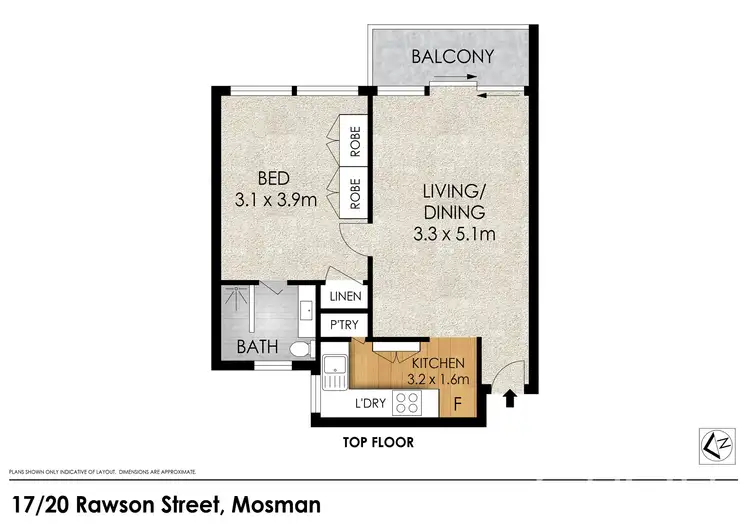 Floorplan of Homely apartment listing, 17/20 Rawson Street, Mosman NSW 2088
