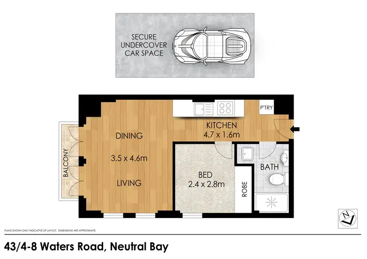 Floorplan of Homely apartment listing, 43/4-8 Waters Road, Neutral Bay NSW 2089