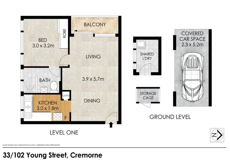 Floorplan of Homely apartment listing, 33/102 Young St, Cremorne NSW 2090