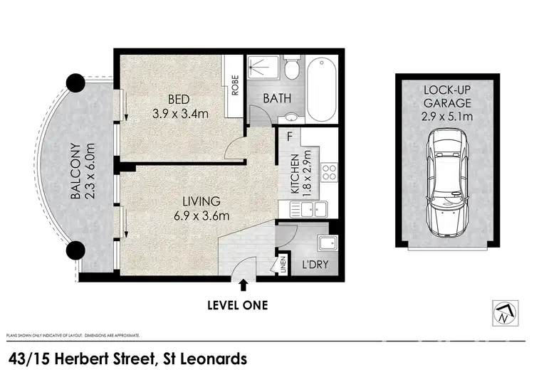 Floorplan of Homely apartment listing, 43/15A Herbert St, St Leonards NSW 2065
