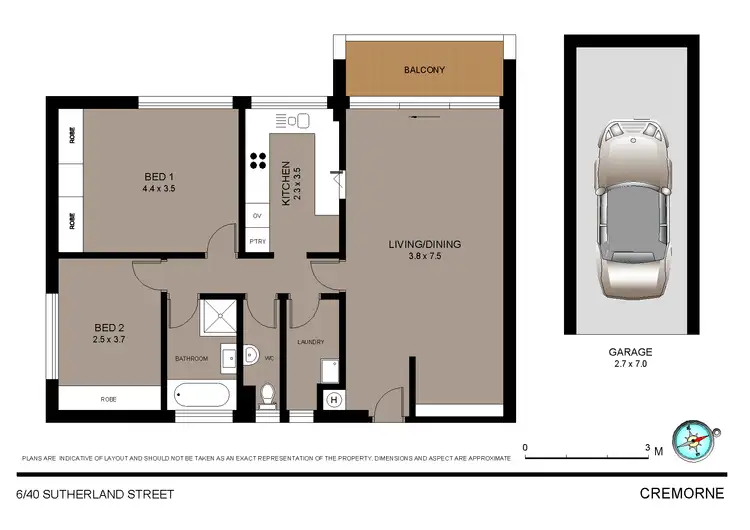 Floorplan of Homely apartment listing, 6/40 Sutherland Street, Cremorne NSW 2090