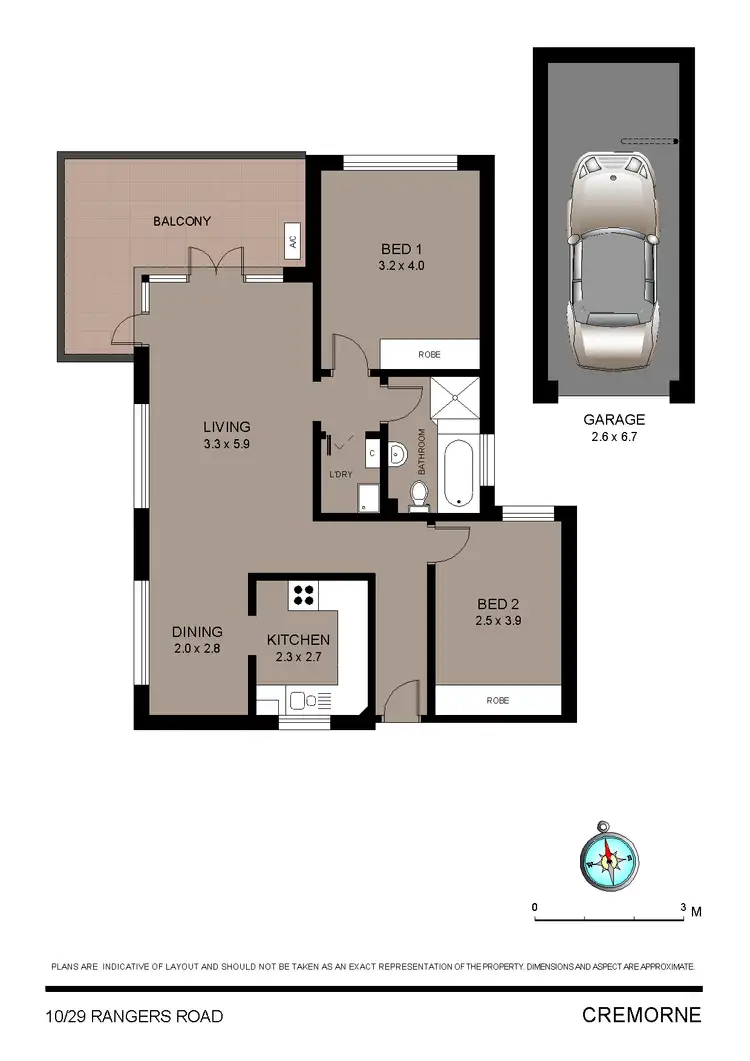 Floorplan of Homely apartment listing, 10/29 Rangers Road, Cremorne NSW 2090