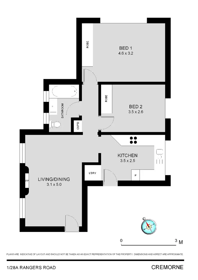 Floorplan of Homely apartment listing, 1/28a Rangers Road, Neutral Bay NSW 2089