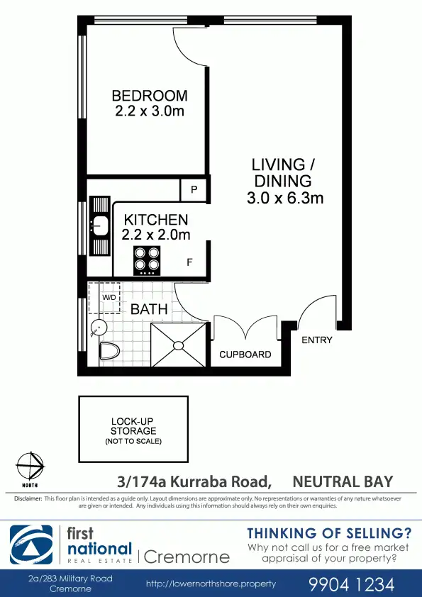 Floorplan of Homely apartment listing, 3/174a Kurraba Road, Neutral Bay NSW 2089
