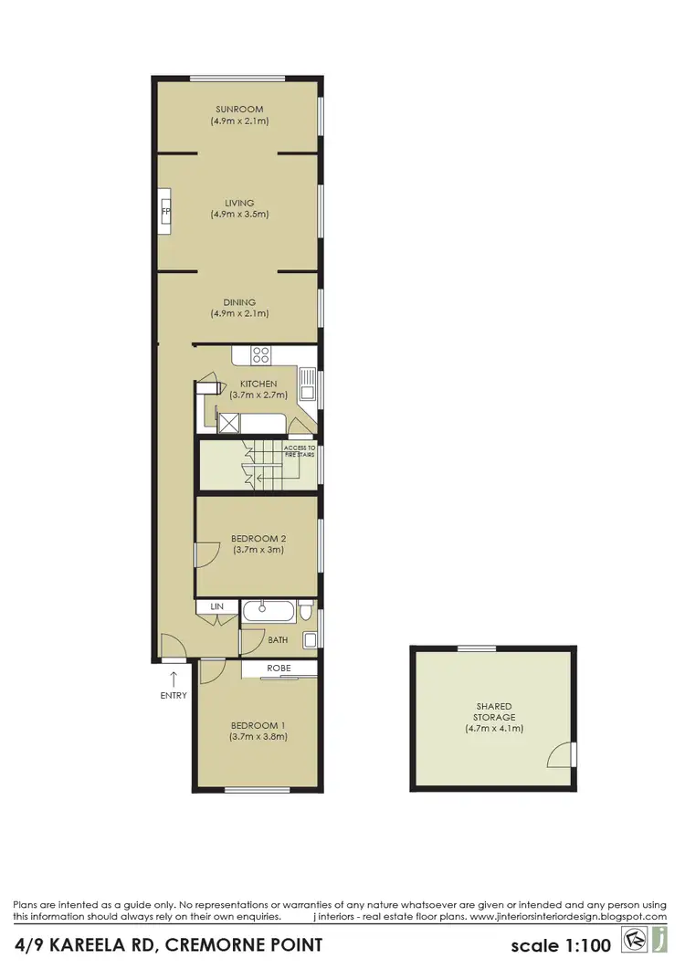 Floorplan of Homely apartment listing, 4/9 Kareela Road, Cremorne Point NSW 2090