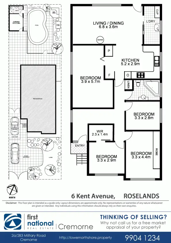 Floorplan of Homely house listing, 6 Kent Avenue, Roselands NSW 2196
