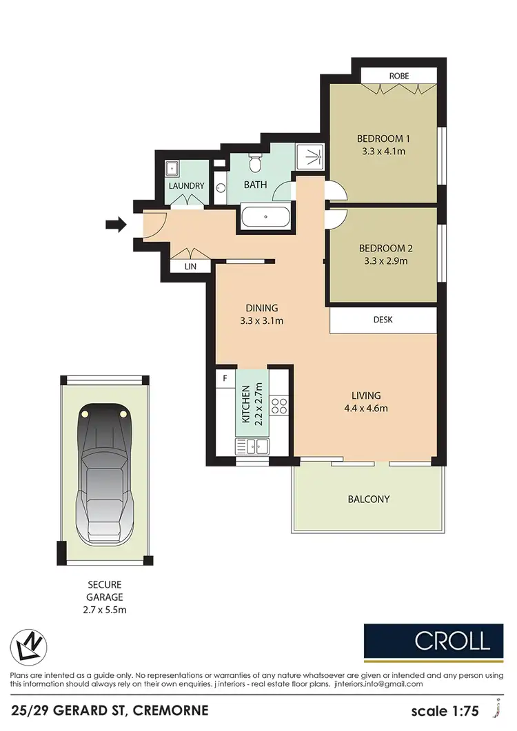 Floorplan of Homely apartment listing, 25/29 Gerard Street, Cremorne NSW 2090