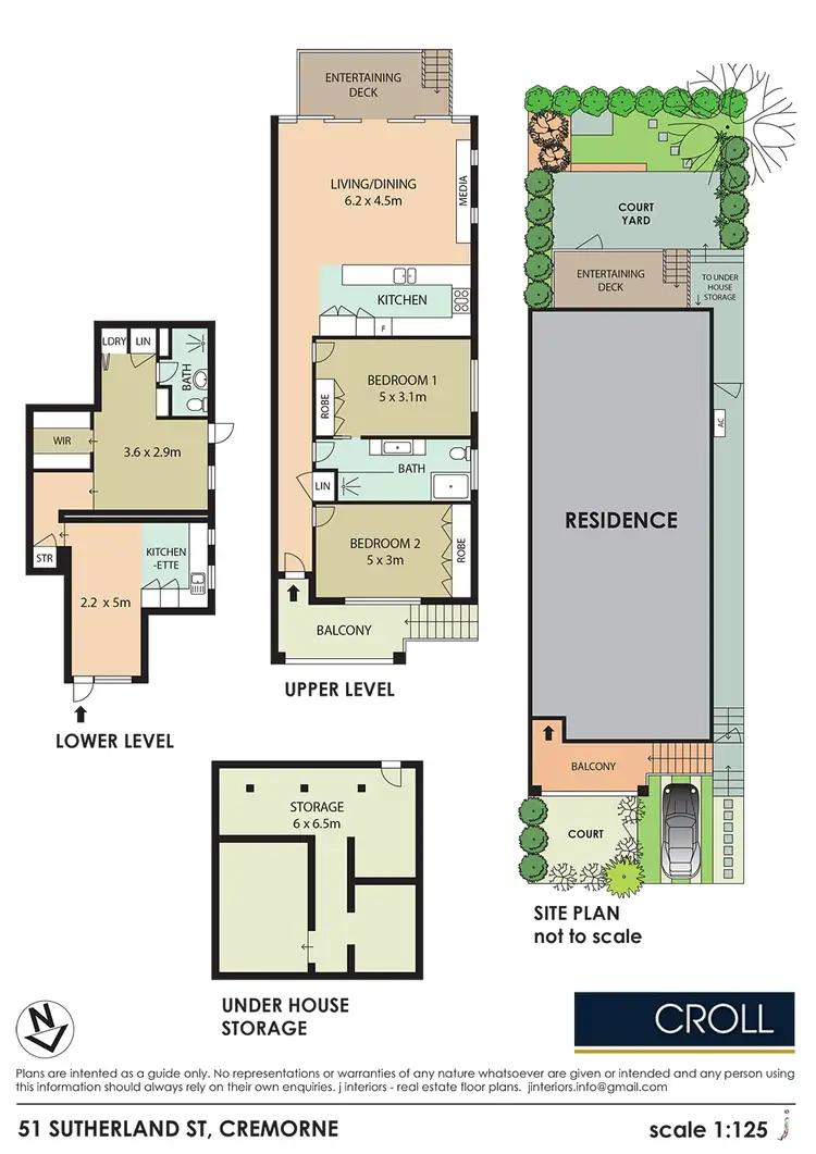 Floorplan of Homely semi-detached listing, 51 Sutherland Street, Cremorne NSW 2090
