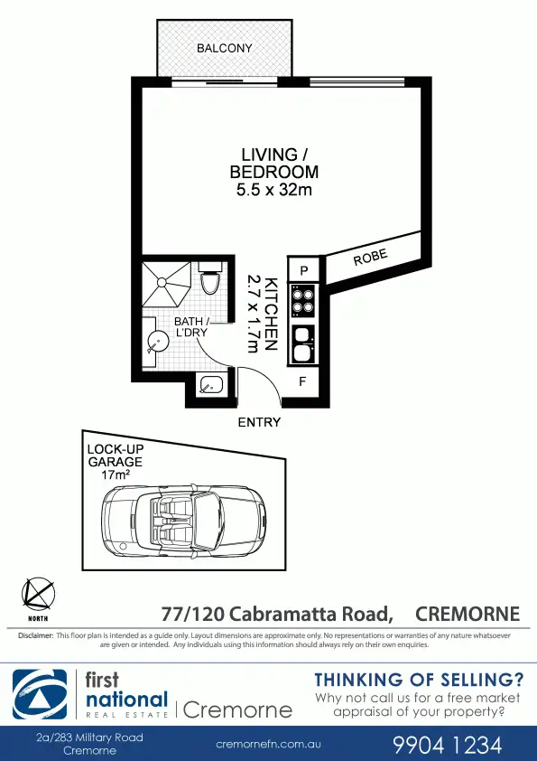 Floorplan of Homely studio listing, 77/120 Cabramatta Road, Cremorne NSW 2090