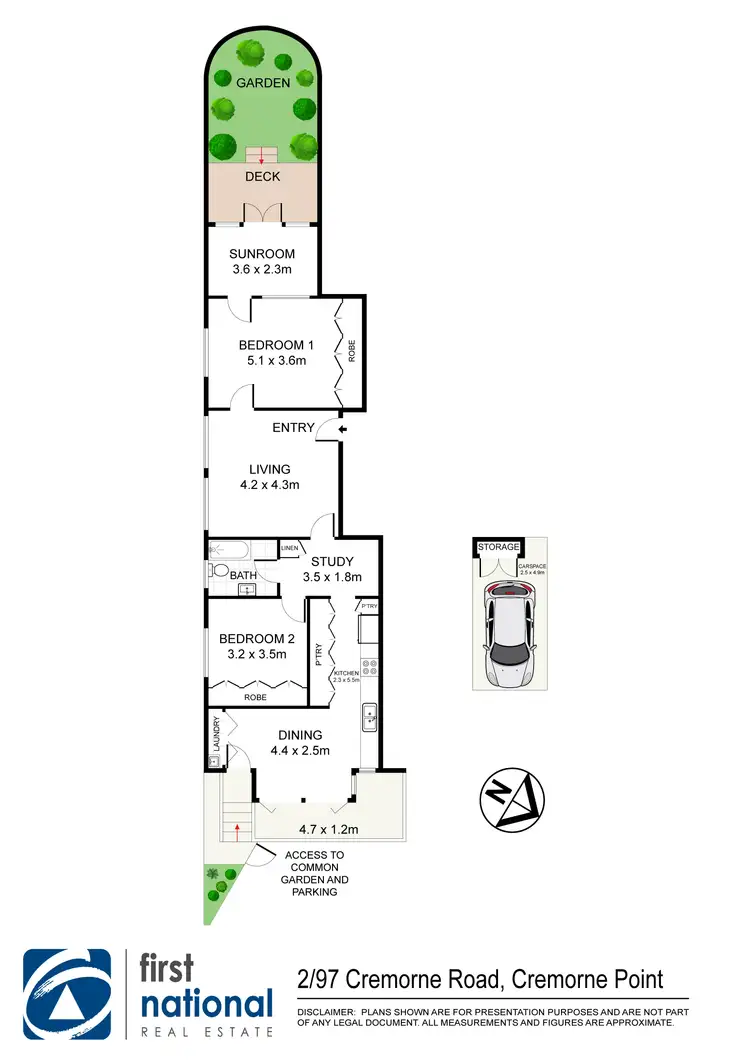 Floorplan of Homely apartment listing, 2/97 Cremorne Road, Cremorne NSW 2090