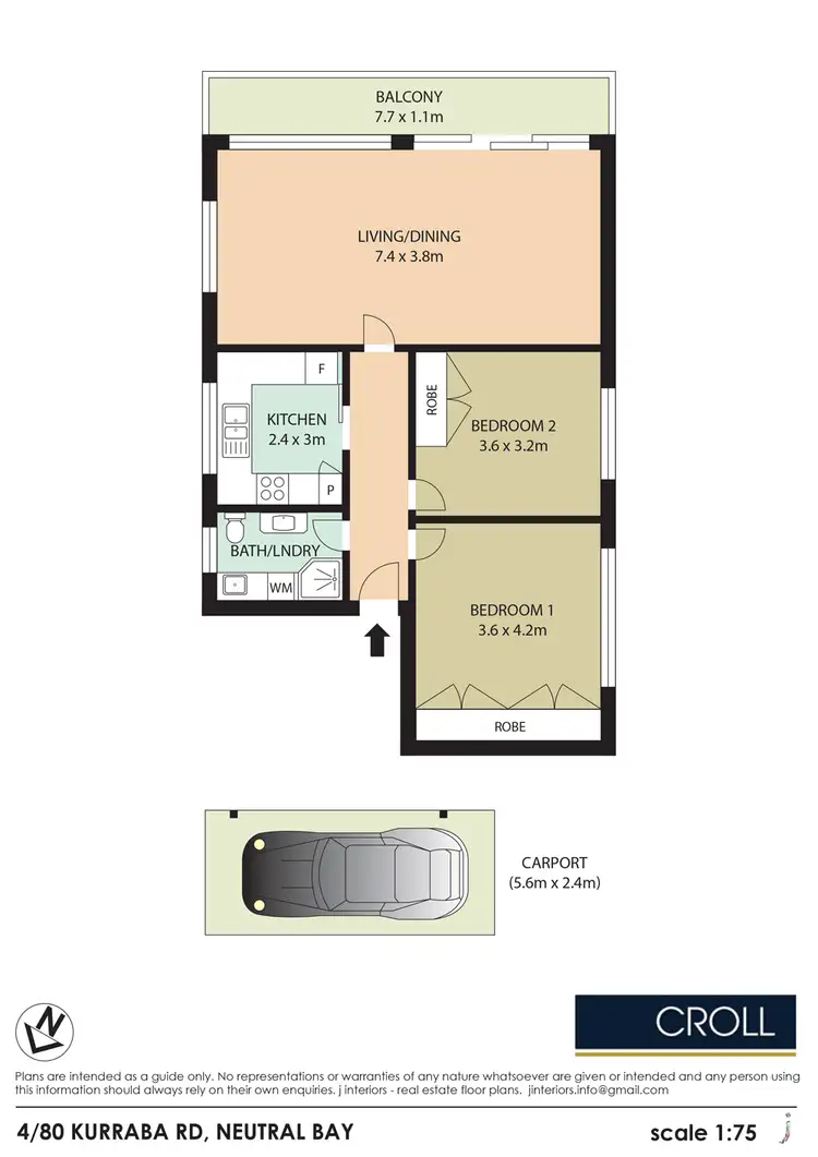 Floorplan of Homely apartment listing, 4/80 Kurraba Road, Neutral Bay NSW 2089