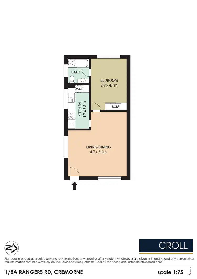 Floorplan of Homely apartment listing, 1/8a Rangers Road, Cremorne NSW 2090