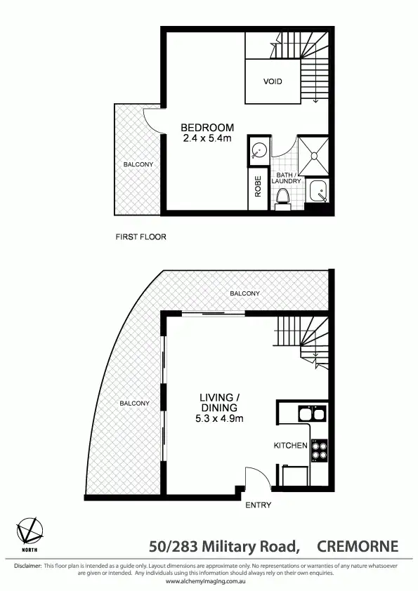 Floorplan of Homely apartment listing, 50/120 Cabramatta Road, Cremorne NSW 2090