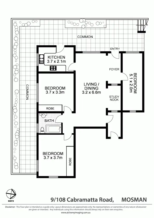 Floorplan of Homely apartment listing, 9/108 Cabramatta Road, Mosman NSW 2088