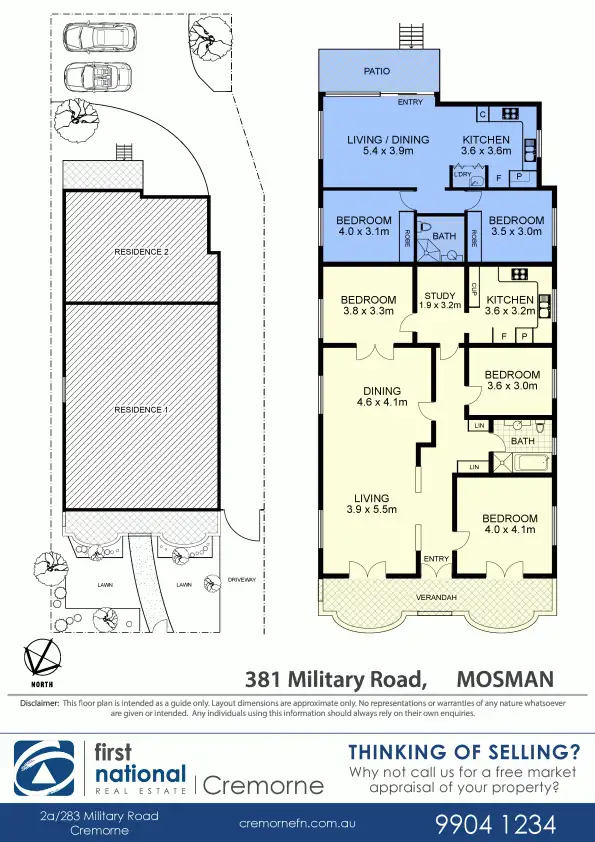 Floorplan of Homely house listing, 0381 Military Road, Mosman NSW 2088