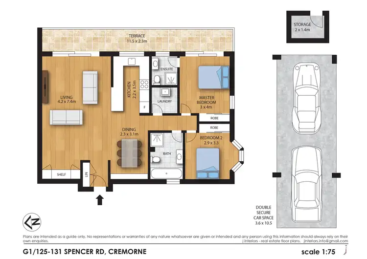 Floorplan of Homely apartment listing, G1/125-131 Spencer Road, Cremorne NSW 2090