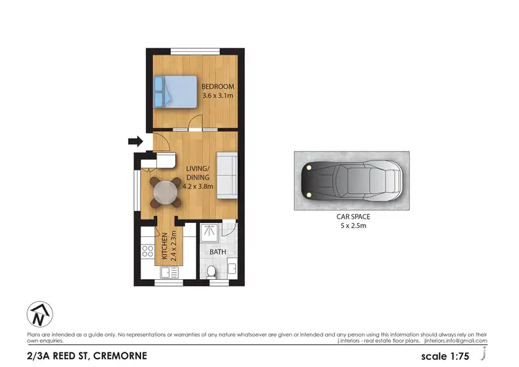 Floorplan of Homely apartment listing, 2/3a Reed St, Cremorne NSW 2090