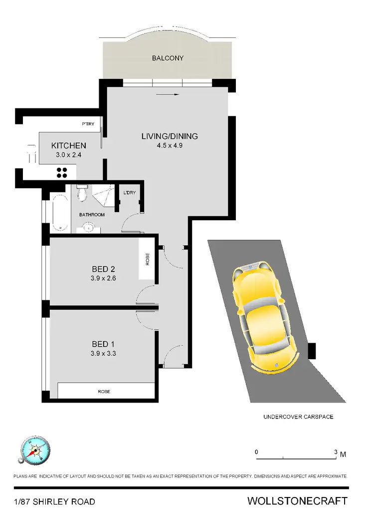 Floorplan of Homely apartment listing, 1/87 Shirley Road, Wollstonecraft NSW 2065