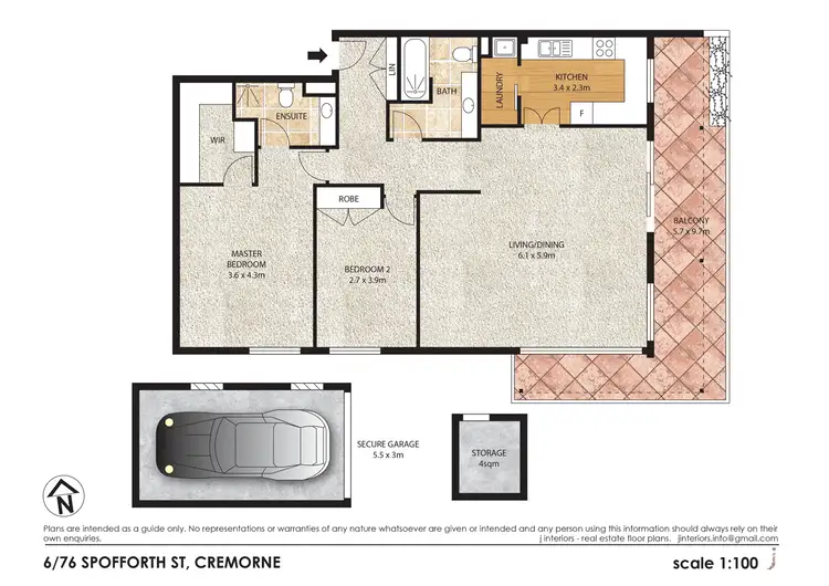 Floorplan of Homely apartment listing, 6/72-76 Spofforth Street, Cremorne NSW 2090