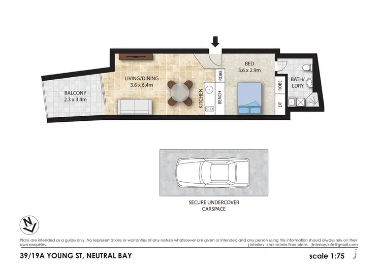 Floorplan of Homely apartment listing, 39/19a Young Street, Neutral Bay NSW 2089