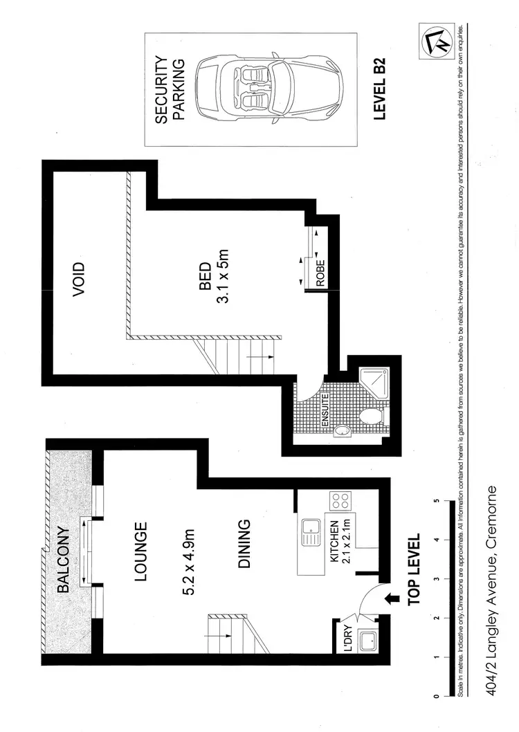 Floorplan of Homely apartment listing, 404/2 Langley Avenue, Cremorne NSW 2090