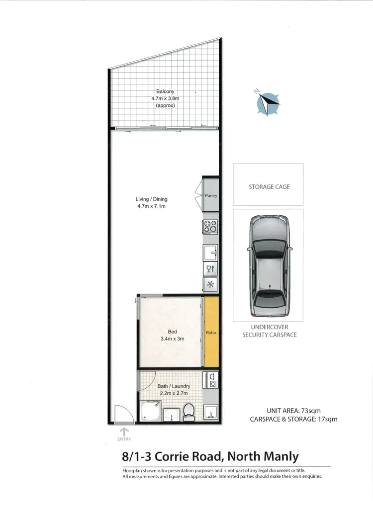 Floorplan of Homely apartment listing, 8/3 Corrie Road, North Manly NSW 2100