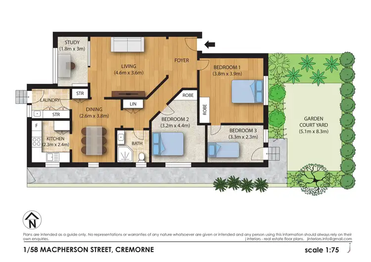 Floorplan of Homely apartment listing, 1/58 Macpherson Street, Cremorne NSW 2090