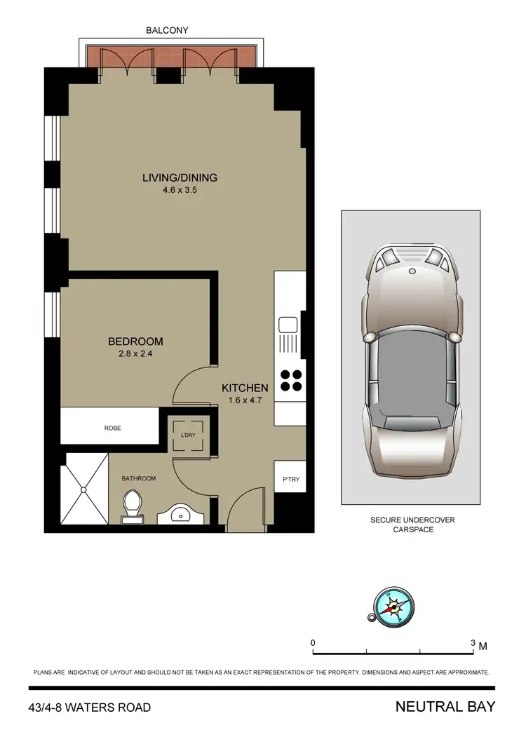 Floorplan of Homely apartment listing, 43/4-8 Waters Road, Neutral Bay NSW 2089