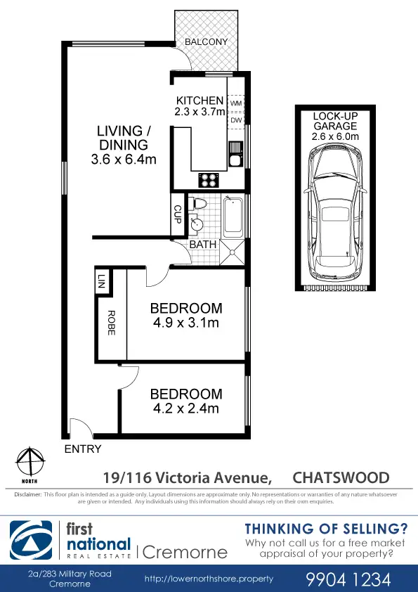 Floorplan of Homely apartment listing, 19/116 Victoria Avenue, Chatswood NSW 2067