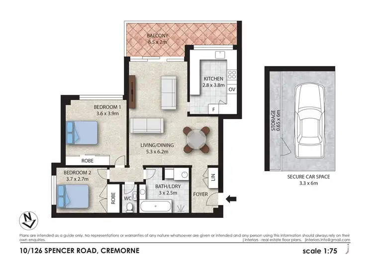 Floorplan of Homely apartment listing, 10/126-130 Spencer Road, Cremorne NSW 2090