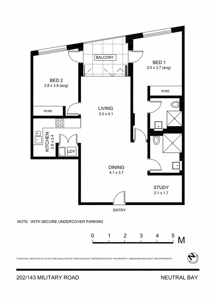 Floorplan of Homely apartment listing, 202/143-151 Military Road, Neutral Bay NSW 2089
