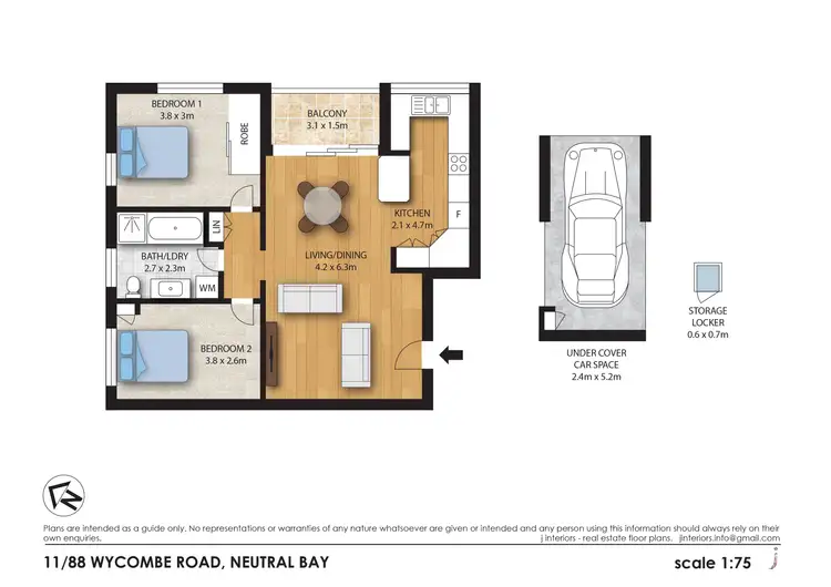 Floorplan of Homely apartment listing, 11/88 Wycombe Rd, Neutral Bay NSW 2089