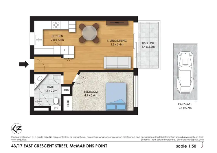 Floorplan of Homely apartment listing, 43/17 East Crescent Street, Mcmahons Point NSW 2060