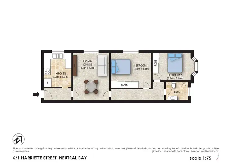 Floorplan of Homely apartment listing, 6/1 Harriette Street, Neutral Bay NSW 2089