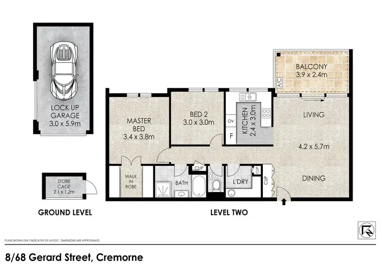 Floorplan of Homely apartment listing, 8/68 Gerard Street, Cremorne NSW 2090