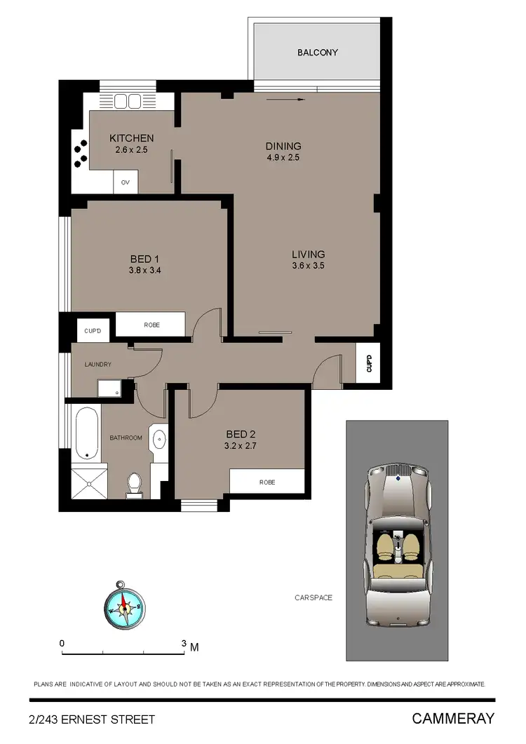 Floorplan of Homely apartment listing, 2/243 Ernest Street, Cammeray NSW 2062