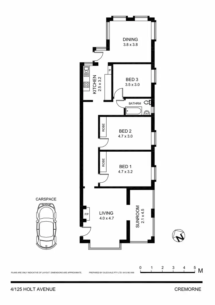Floorplan of Homely apartment listing, 4/125 Holt Avenue, Cremorne NSW 2090