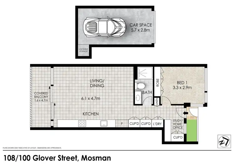Floorplan of Homely apartment listing, 108/100 Glover Street, Mosman NSW 2088