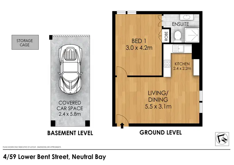 Floorplan of Homely apartment listing, 4/59 Lower Bent St, Neutral Bay NSW 2089
