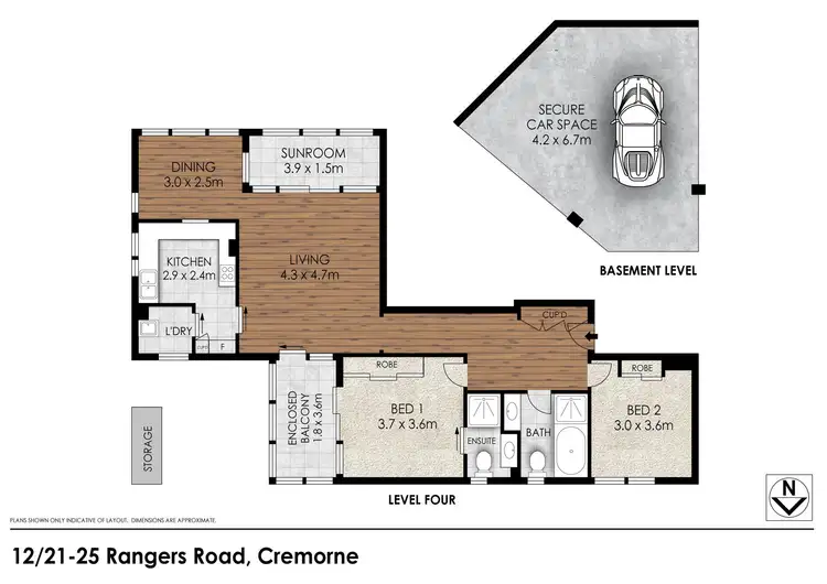 Floorplan of Homely apartment listing, 12/21-25 Rangers Road, Cremorne NSW 2090