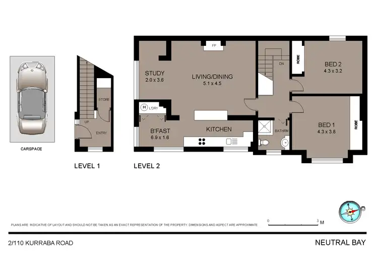 Floorplan of Homely apartment listing, 2/110 Kurraba Road, Neutral Bay NSW 2089