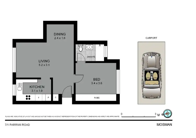 Floorplan of Homely apartment listing, 7/1 Parriwi Road, Mosman NSW 2088