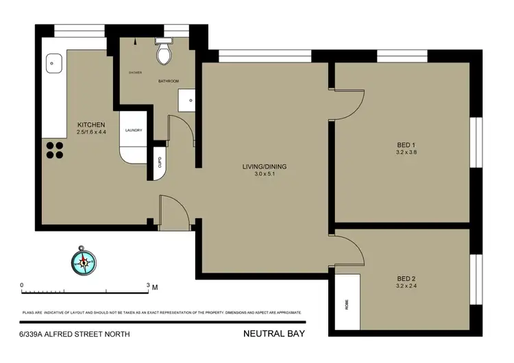 Floorplan of Homely apartment listing, 6/339a Alfred St North, Neutral Bay NSW 2089