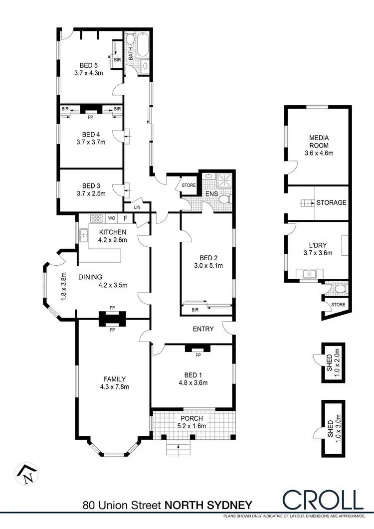 Floorplan of Homely house listing, 80 Union Street, North Sydney NSW 2060