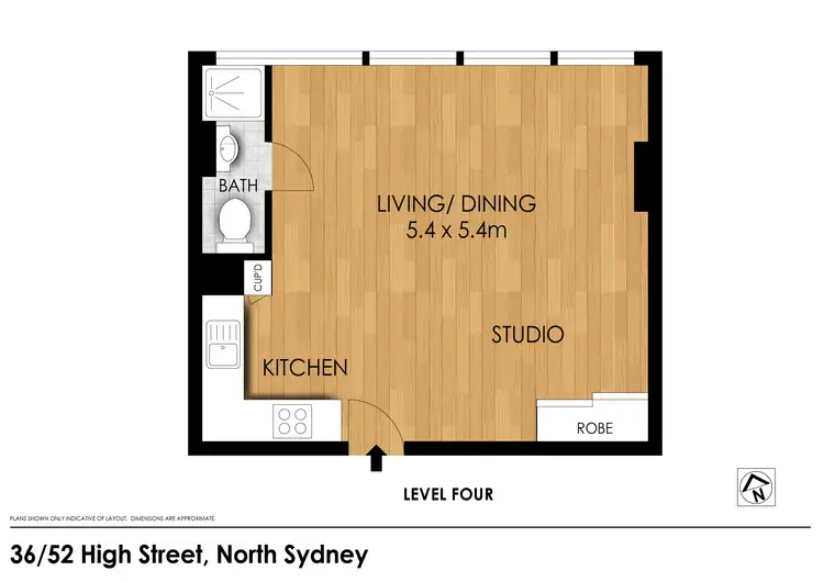 Floorplan of Homely apartment listing, 36/52 High Street, North Sydney NSW 2060